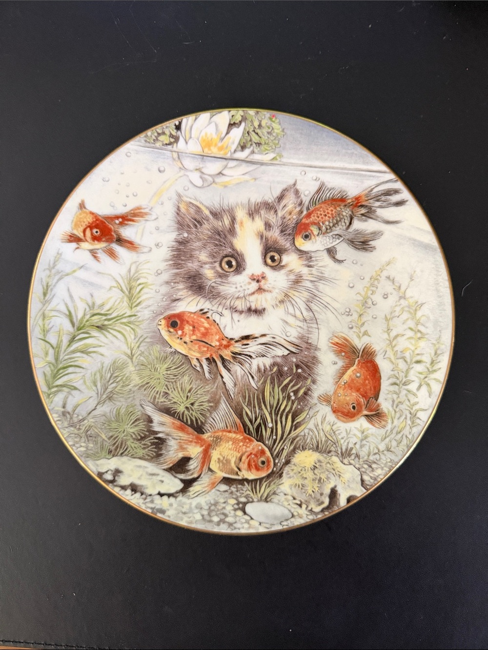 1986 Royal Worcester “Fishful Thinking” plate by Pam Cooper